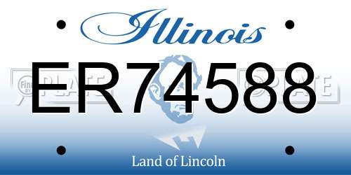 ER74588 Illinois License Plate