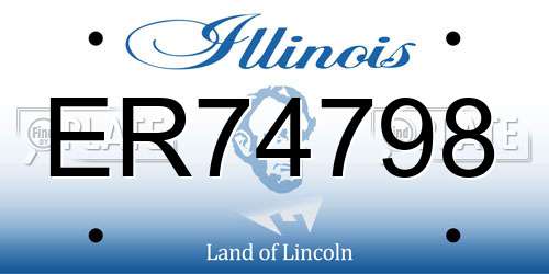 ER74798 Illinois License Plate