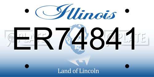 ER74841 Illinois License Plate