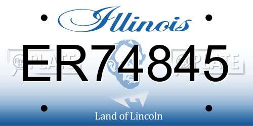 ER74845 Illinois License Plate