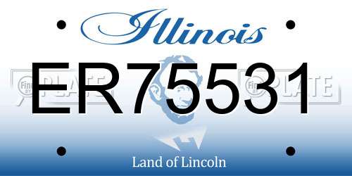 ER75531 Illinois License Plate