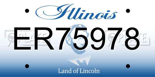 ER75978 Illinois License Plate