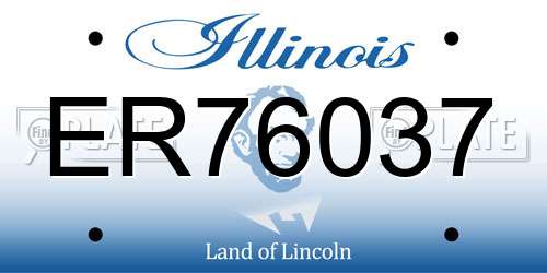 ER76037 Illinois License Plate