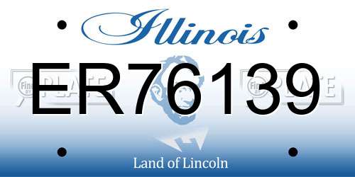 ER76139 Illinois License Plate