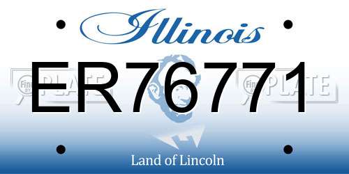 ER76771 Illinois License Plate