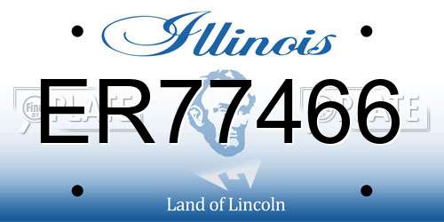 ER77466 Illinois License Plate