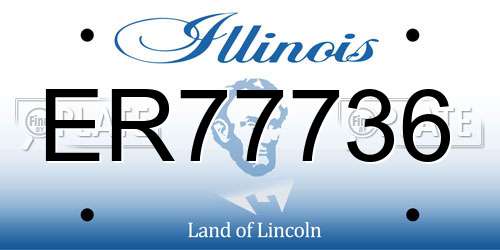ER77736 Illinois License Plate