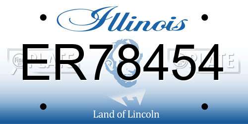ER78454 Illinois License Plate