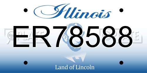 ER78588 Illinois License Plate