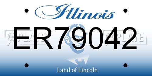 ER79042 Illinois License Plate
