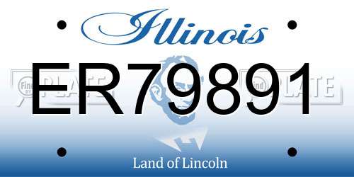 ER79891 Illinois License Plate