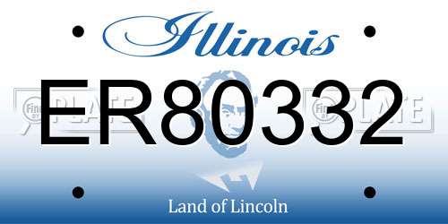 ER80332 Illinois License Plate