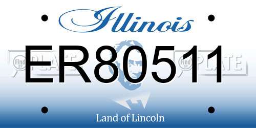 ER80511 Illinois License Plate