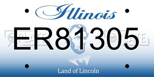 ER81305 Illinois License Plate