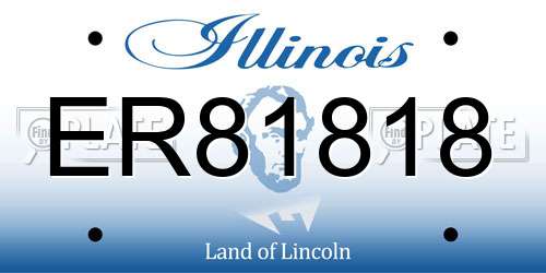 ER81818 Illinois License Plate