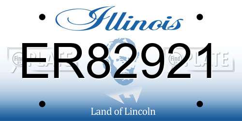 ER82921 Illinois License Plate