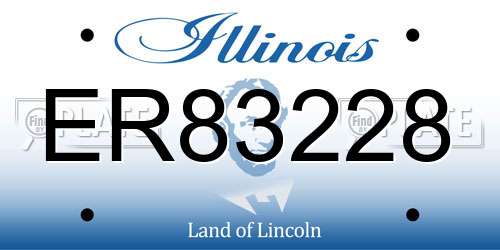 ER83228 Illinois License Plate
