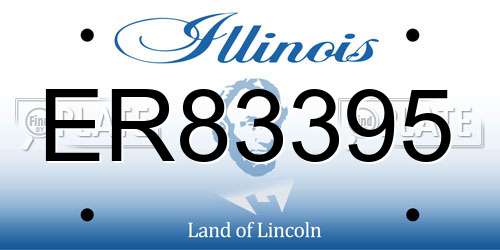 ER83395 Illinois License Plate