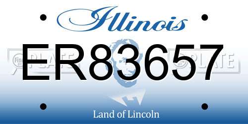 ER83657 Illinois License Plate
