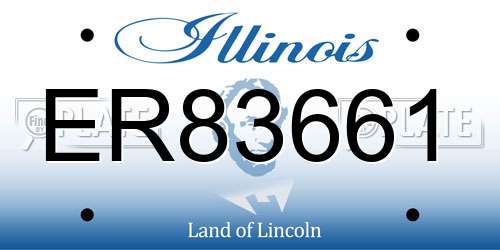ER83661 Illinois License Plate