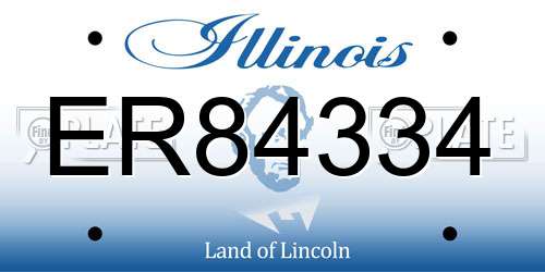 ER84334 Illinois License Plate