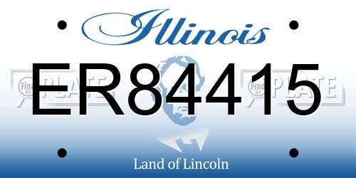 ER84415 Illinois License Plate