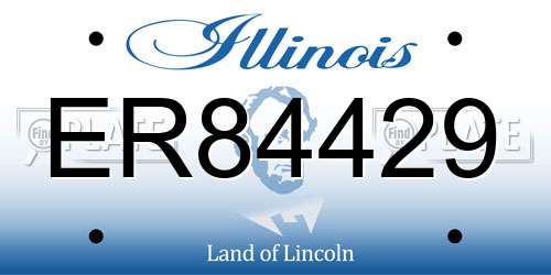 ER84429 Illinois License Plate