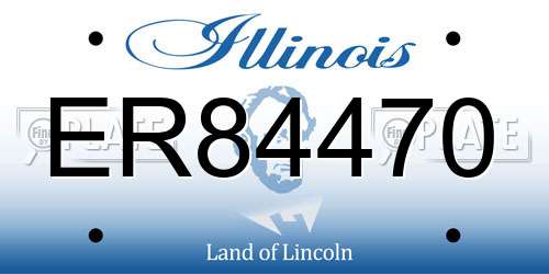ER84470 Illinois License Plate