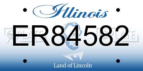 ER84582 Illinois License Plate