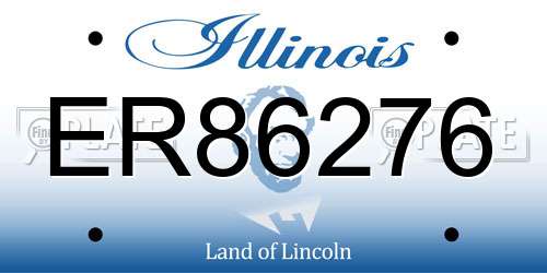 ER86276 Illinois License Plate