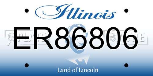 ER86806 Illinois License Plate