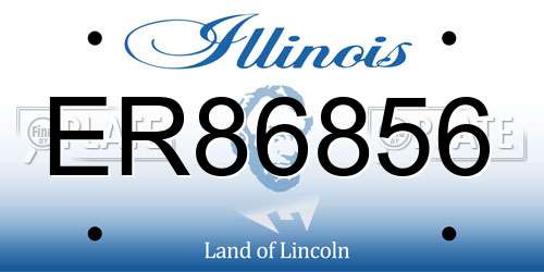 ER86856 Illinois License Plate