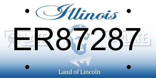 ER87287 Illinois License Plate