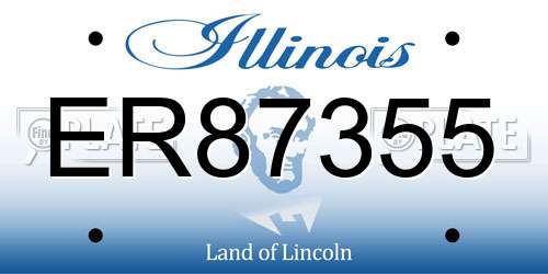 ER87355 Illinois License Plate