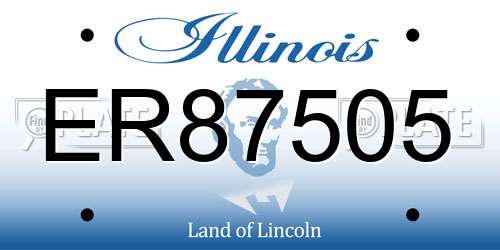 ER87505 Illinois License Plate