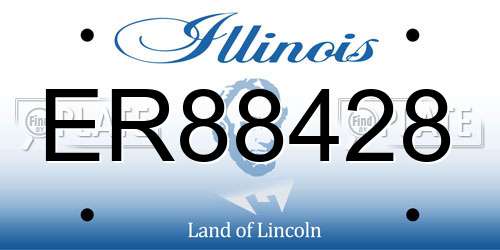 ER88428 Illinois License Plate