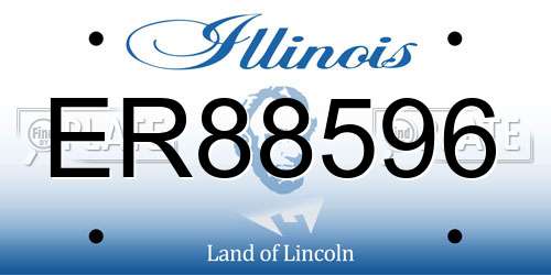 ER88596 Illinois License Plate
