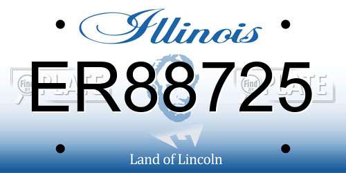 ER88725 Illinois License Plate