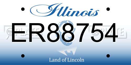 ER88754 Illinois License Plate