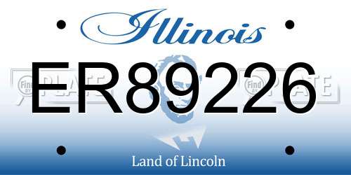 ER89226 Illinois License Plate