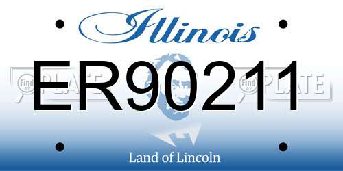 ER90211 Illinois License Plate