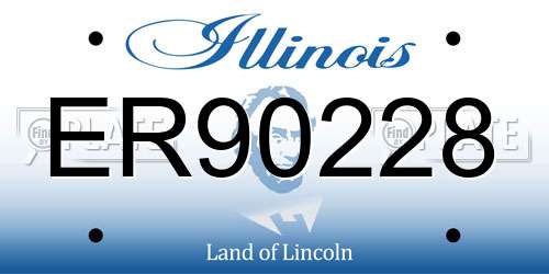 ER90228 Illinois License Plate