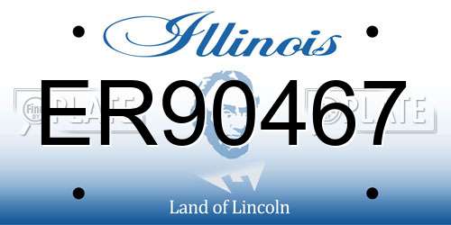 ER90467 Illinois License Plate