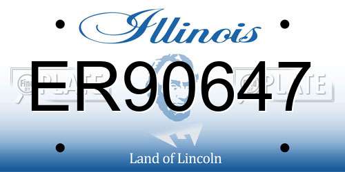ER90647 Illinois License Plate
