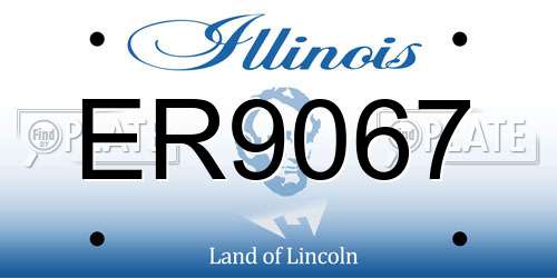 ER9067 Illinois License Plate
