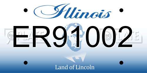 ER91002 Illinois License Plate