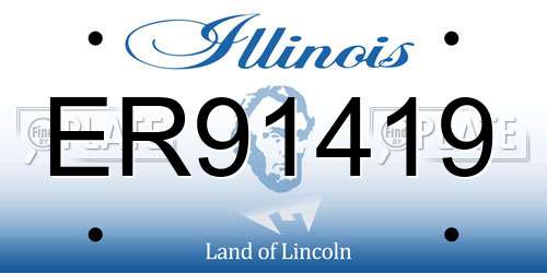ER91419 Illinois License Plate