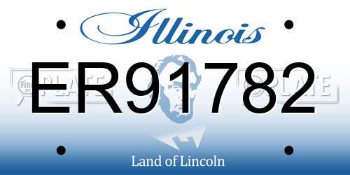 ER91782 Illinois License Plate