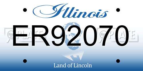 ER92070 Illinois License Plate