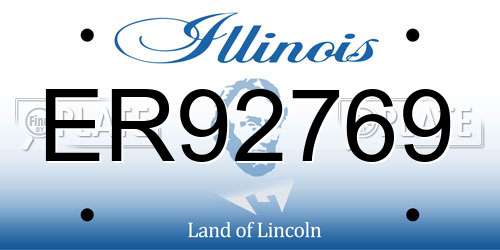 ER92769 Illinois License Plate